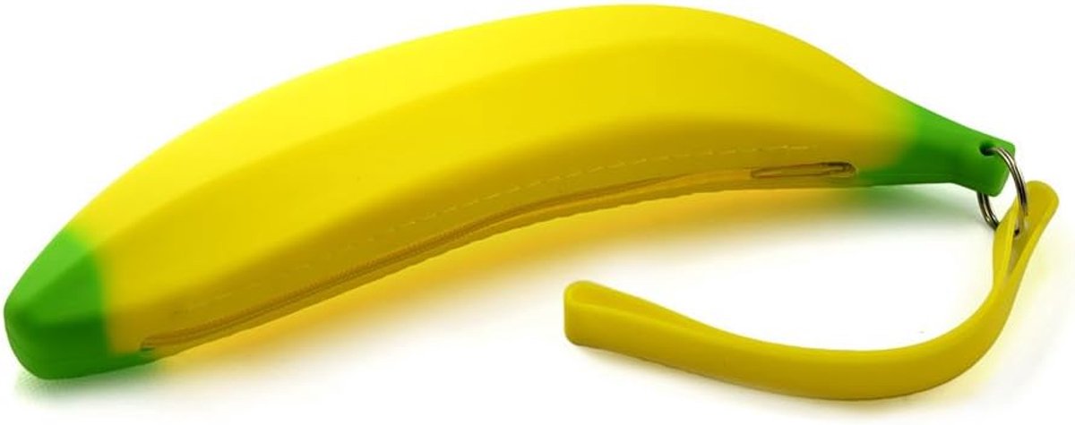 Pennentas 21 cm - Bananenvorm - Waterdicht rubber - Ideaal voor schoolspullen - ShopVlot