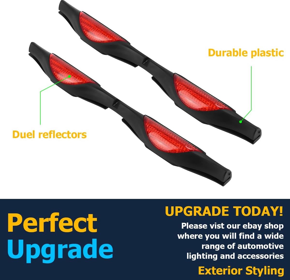 Auto beschermstrip set van 2 - Deurrand bescherming met reflector - Impactbescherming - Voorkom krassen op autodeuren - ShopVlot