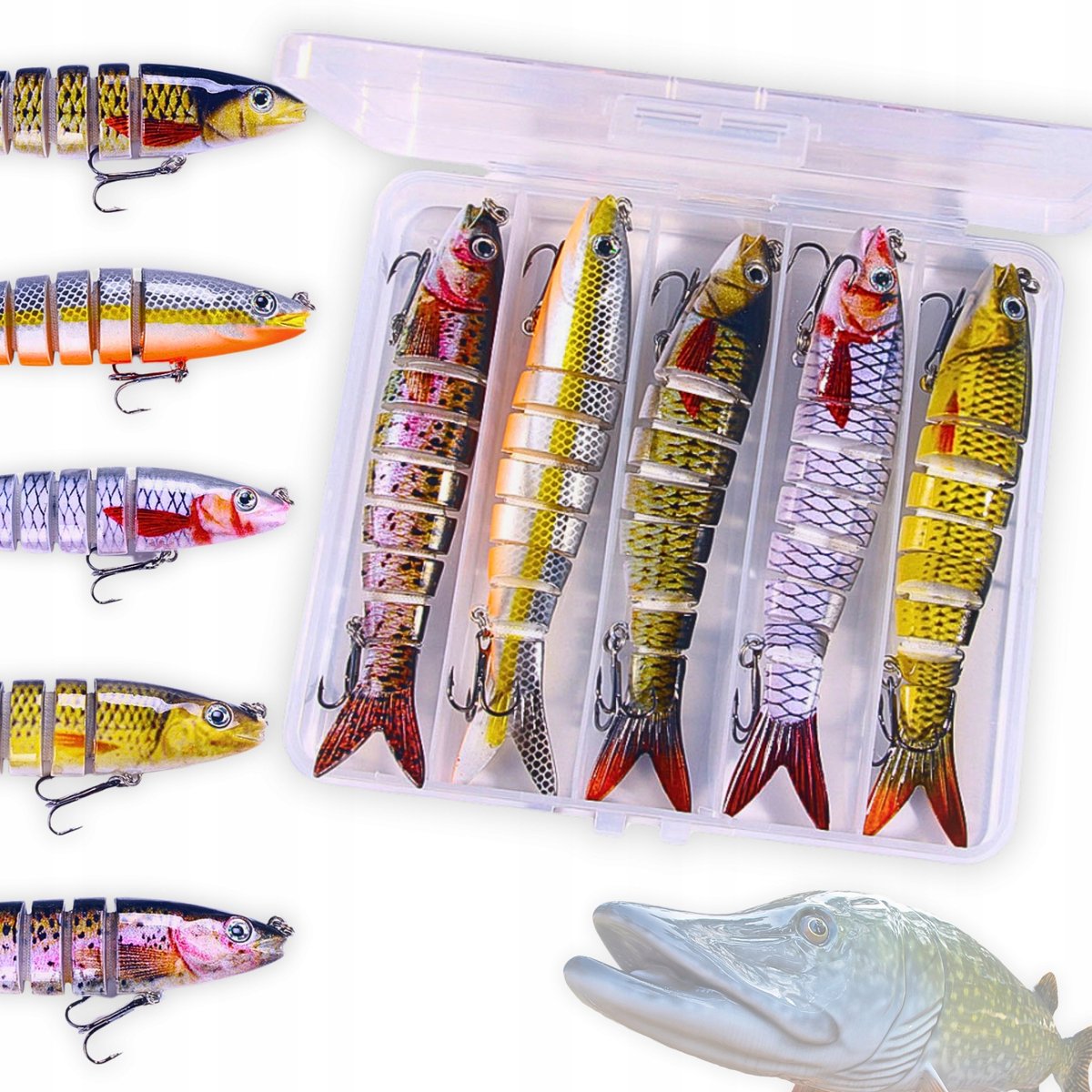 Merkloos Wobler Set 5 stuks 13cm Kunstaas voor Snoek Vissen