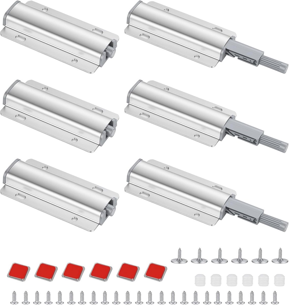 Deuropener Push to Open 6 Stuks - Drukmechanisme - Minimalistisch design - Handfree openen - ShopVlot