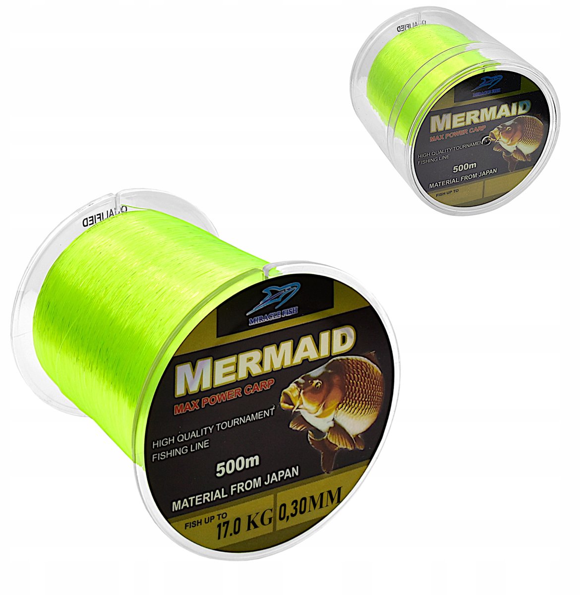 Mermaid Carp Vislijn 0.30mm - 17kg - 500m - Fluo