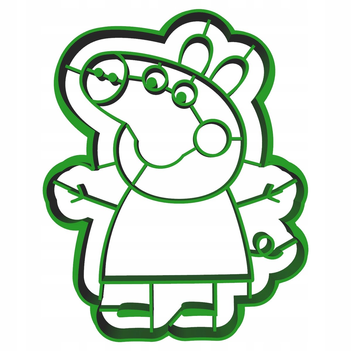 Peppa Pig Koekjesvorm 8cm - Vrolijk Bakken met Kinderen