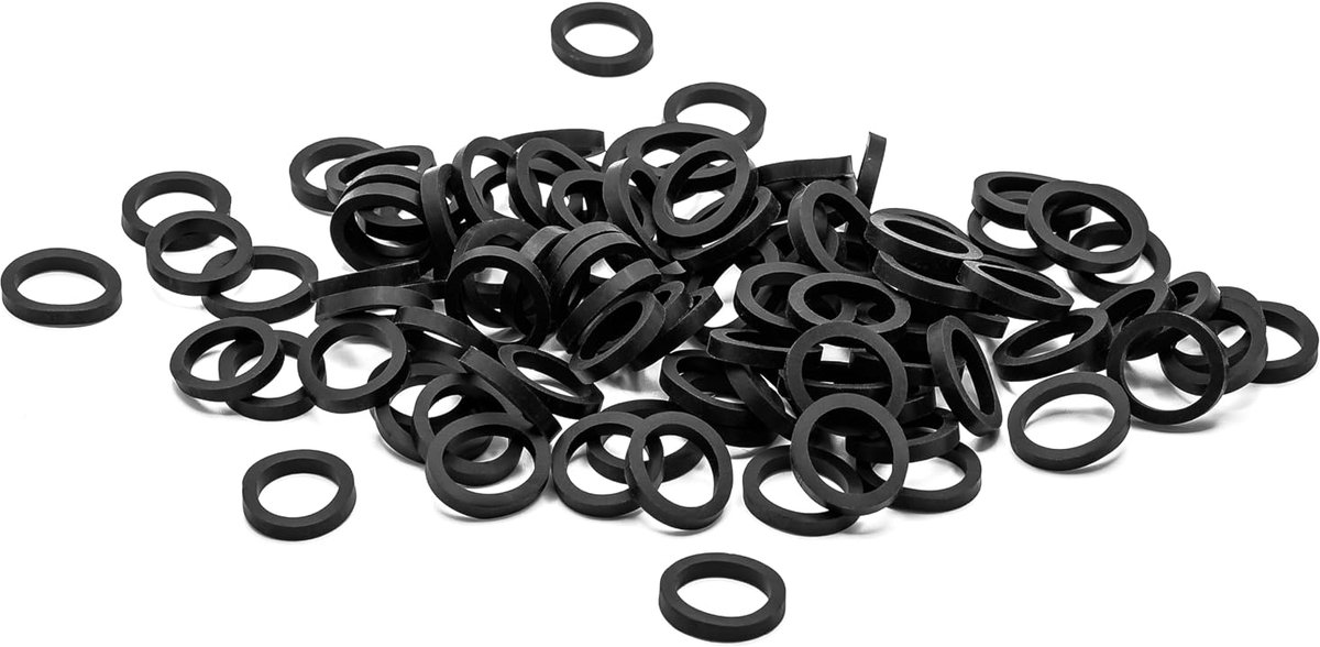 Flat rubber seals 1/2 inch - EPDM 80SH rubber - weerbestendig - geschikt voor sanitair - ShopVlot