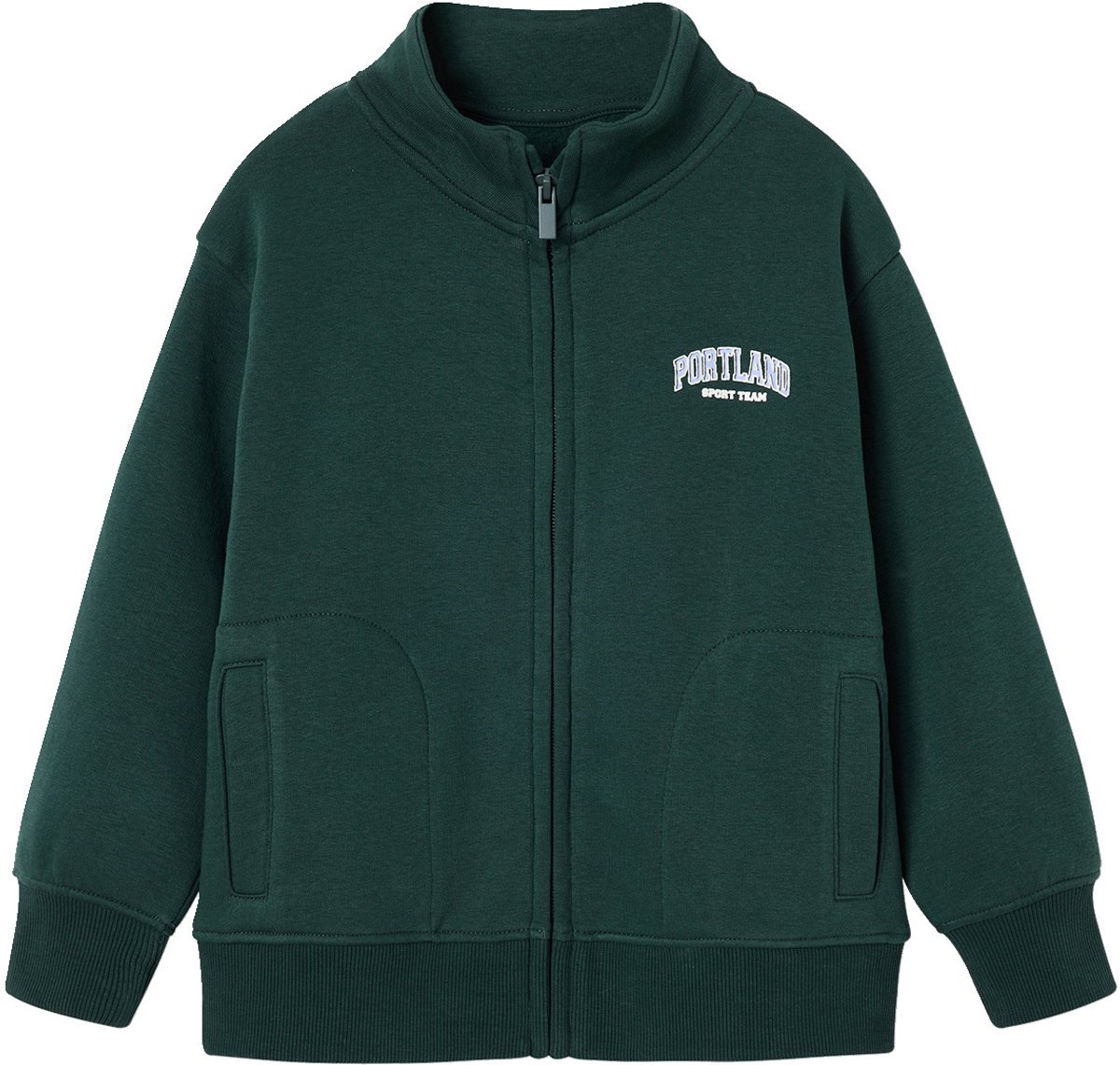Vertbaudet Sweater met rits voor jongens met een opstaande kraag