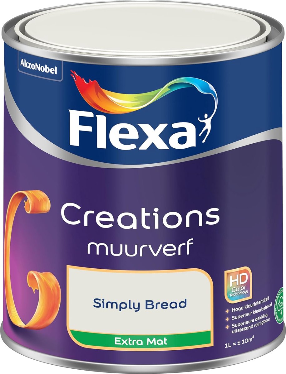 Verf - 1 liter - extra matte afwerking - superieur kleurbehoud - uitstekende dekking - ShopVlot