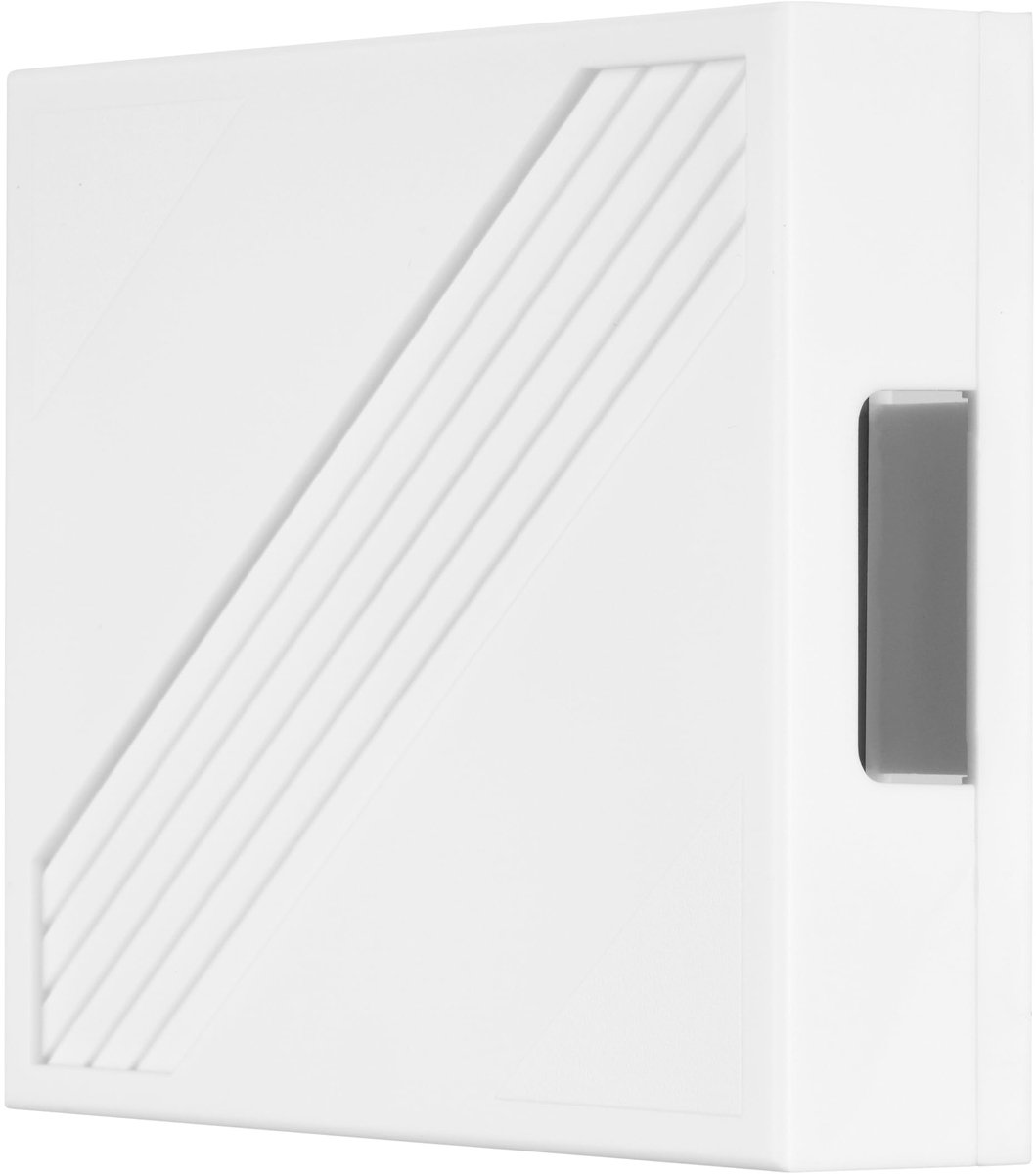 Famanu – Deurbel met dubbele klank, mechanisch, 0,6 A, tot 78 dB, 8 V, wit