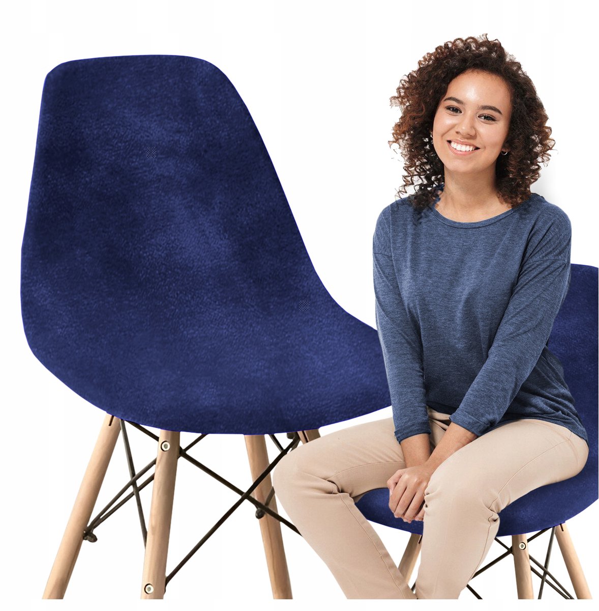 Elastische Velours Stoelhoes Scandinavisch Design - Bescherming & Stijl
