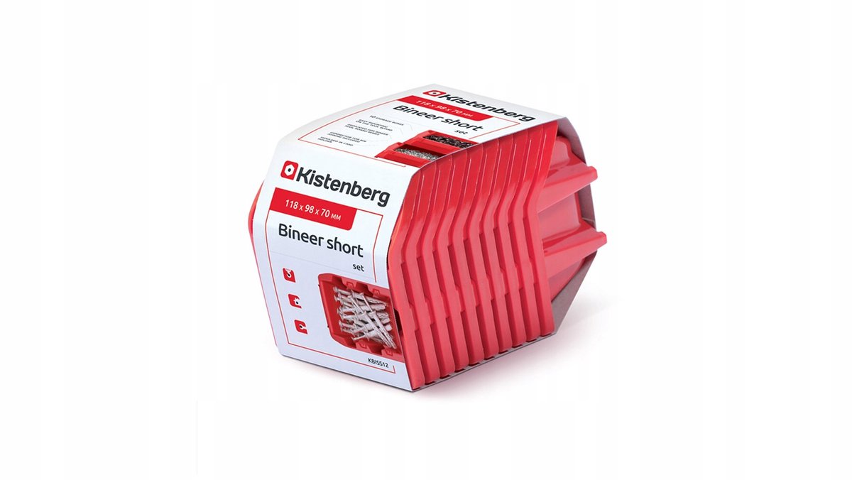 BINEER 12 werkbank bakset - Rood - 10 delig