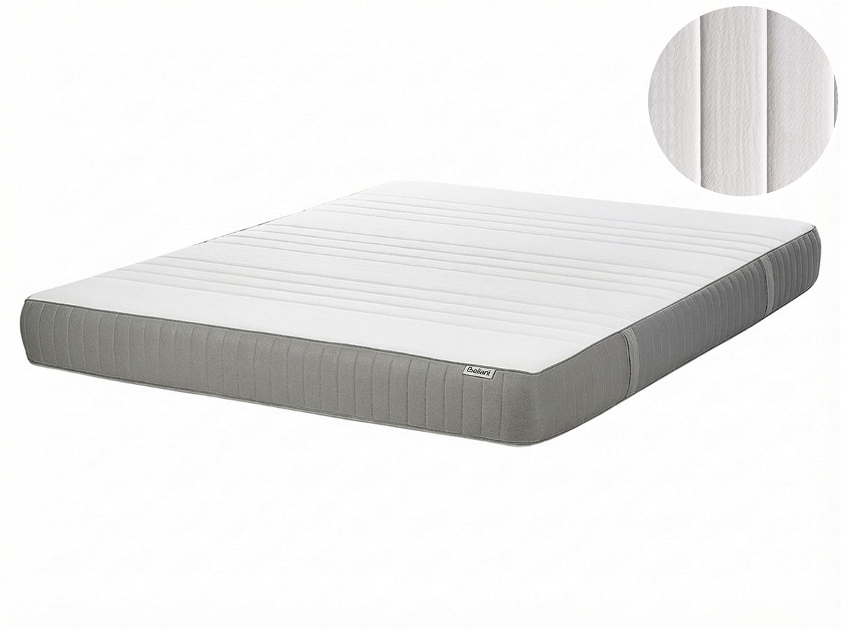 Beliani CHEER - Schuimmatras - Wit - 140 x 200 cm - Polyester