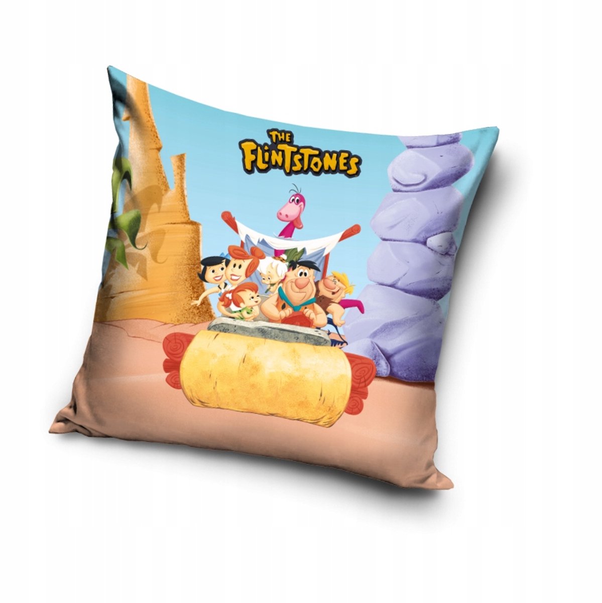 Velours Kussenhoes 40x40 cm - The Flintstones - Kinderkamer