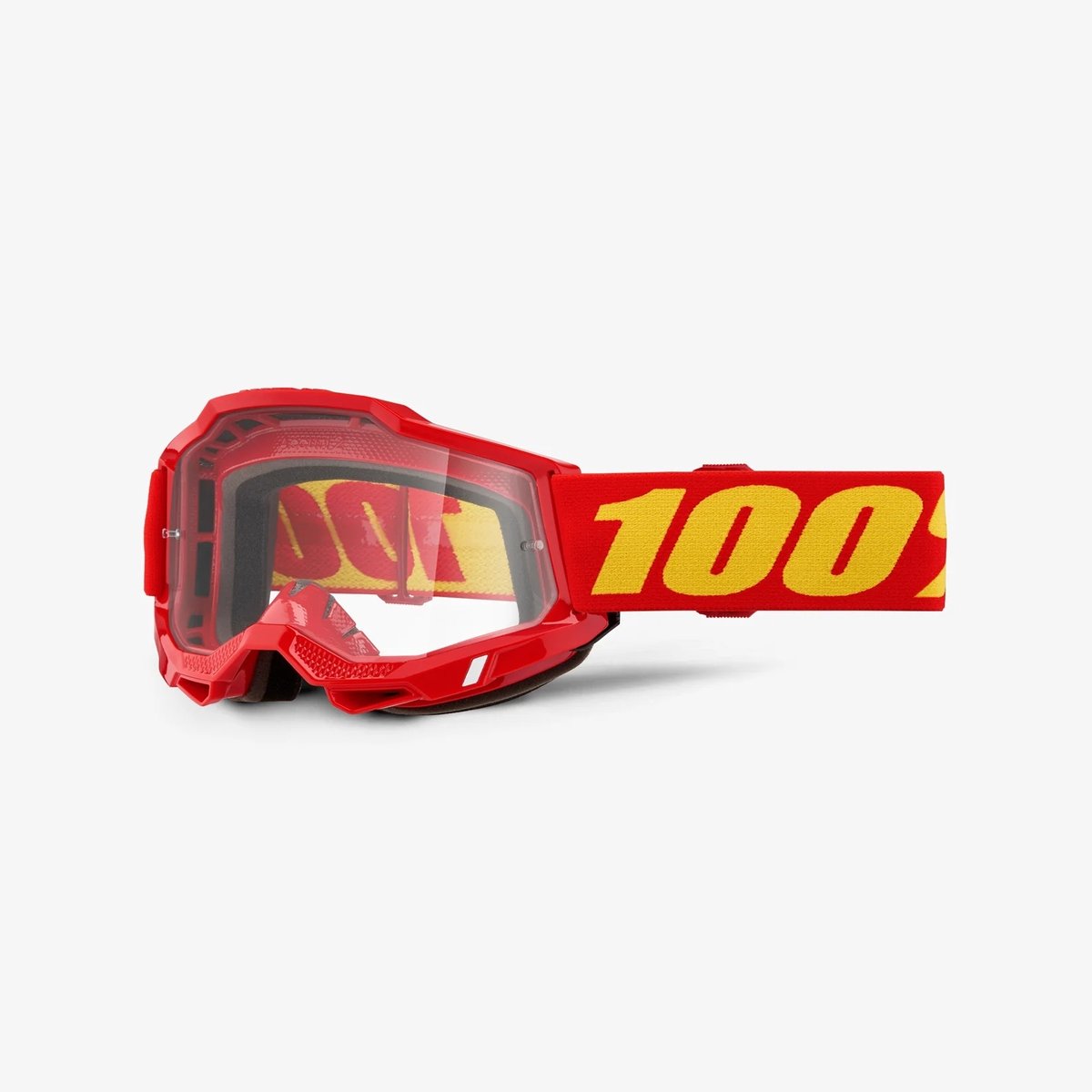 Merkloze Junior Motorcross Goggles - Rood/Wit met Heldere Lens