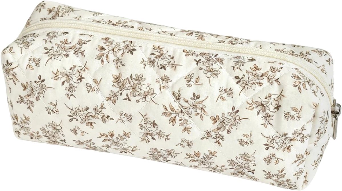 Pencil Case 19 x 6 x 8 cm - Vintage Bloemen - Elegant Design - Perfect voor School - ShopVlot