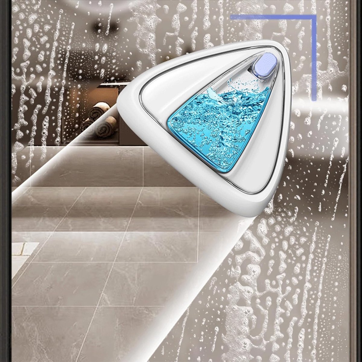Magnetische dubbelzijdige raamreinigingsborstel met watervulling, glasreinigingsgereedschap voor dubbel beglazing 15 tot 26 mm (0,5–1 inch)