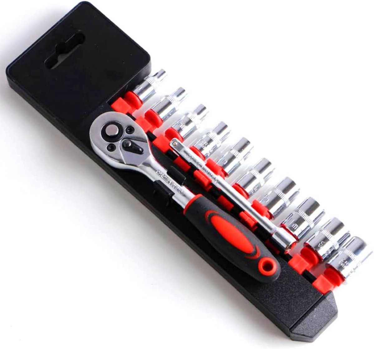 Ratelsleutel set 1/4 inch - 12-delig met quick release - chrome vanadium staal - ideaal voor mechanische klussen - ShopVlot