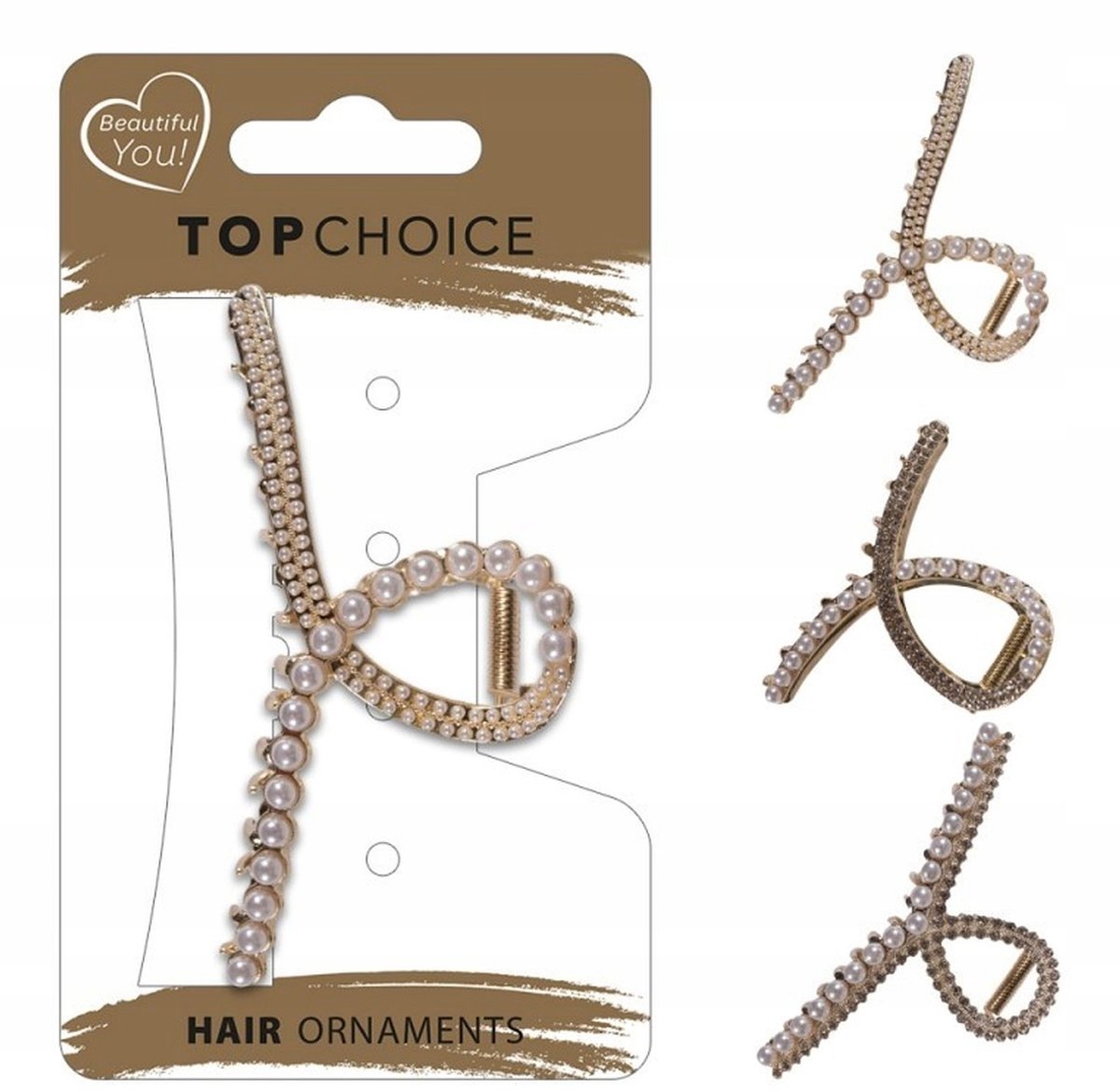 Merkloze Haarclip - Mix van Stijlen, Goudkleurig