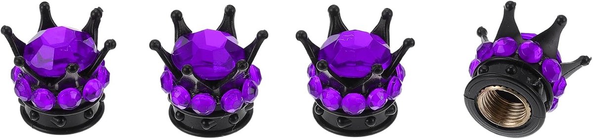 Tire Valve Stem Caps 15mm - Zwarte Paarse ABS Koper - Bescherming tegen vuil - Voorkomt luchtverlies - ShopVlot
