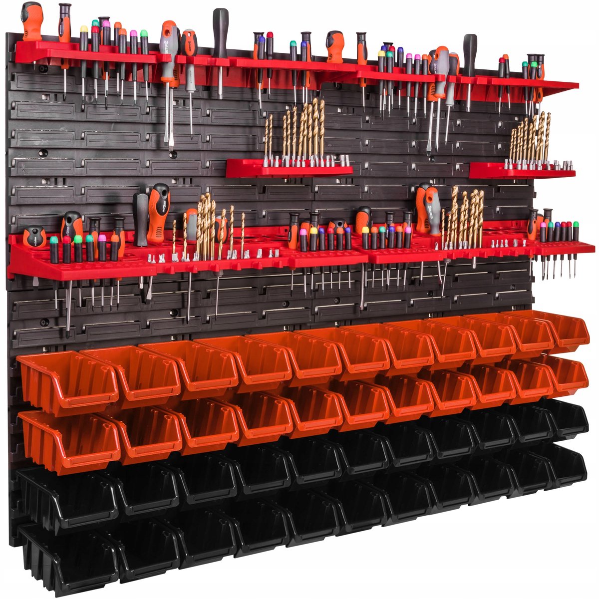 Gereedschapswand 115x78cm met 44 Bakjes - Werkplaats Organizer