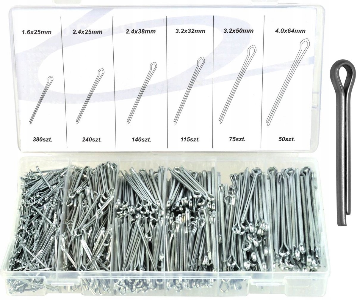 1000x Borgring Set - Veerstaal - Diverse Maten
