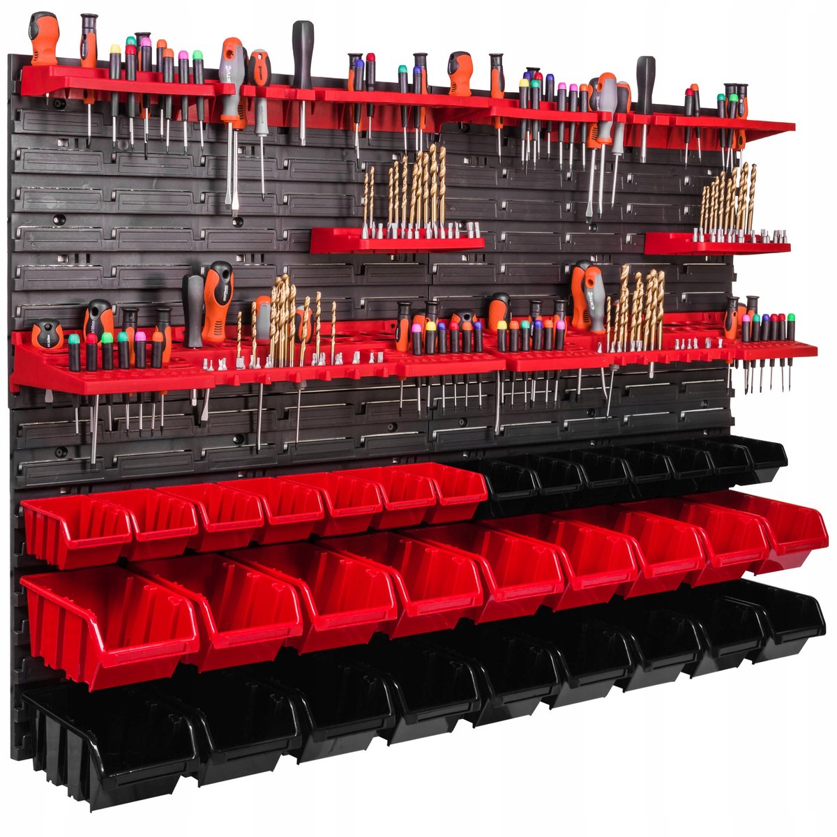 Gereedschapsbord 115x78cm met 32 Bakken & Houders - Wandorganizer