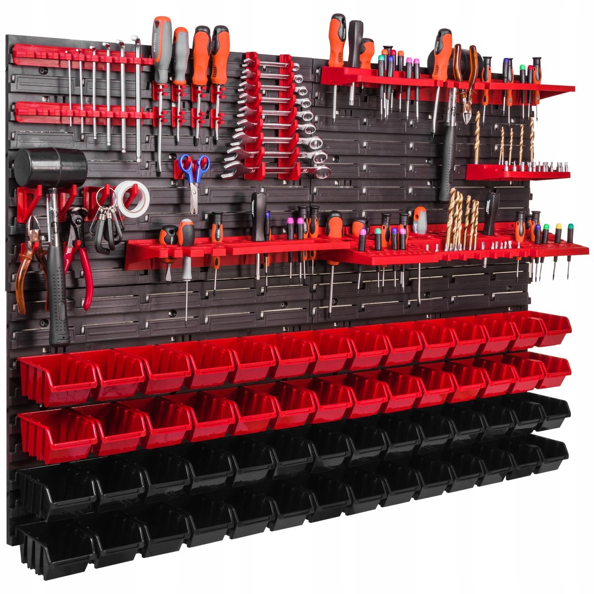 Gereedschapswand 115x78cm met 56 Bakjes & Ophangsystemen