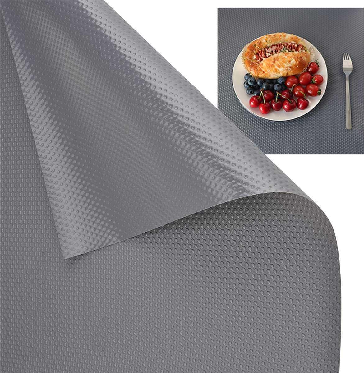 Antislip Lade en Kast Mat - Waterdicht, Vlekbestendig - 45x500cm Grijs