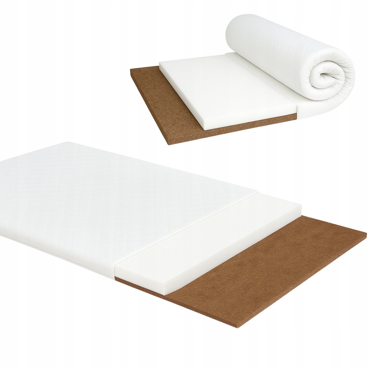 Topper Matras 160x200 cm - Kokos & Schuim H3/H4 - Hard