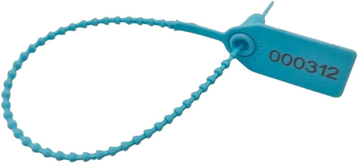 Plastic veiligheidsbanden 25 cm - rode genummerde kabelbinders - 100 stuks - ideaal voor bagage en dozen - ShopVlot