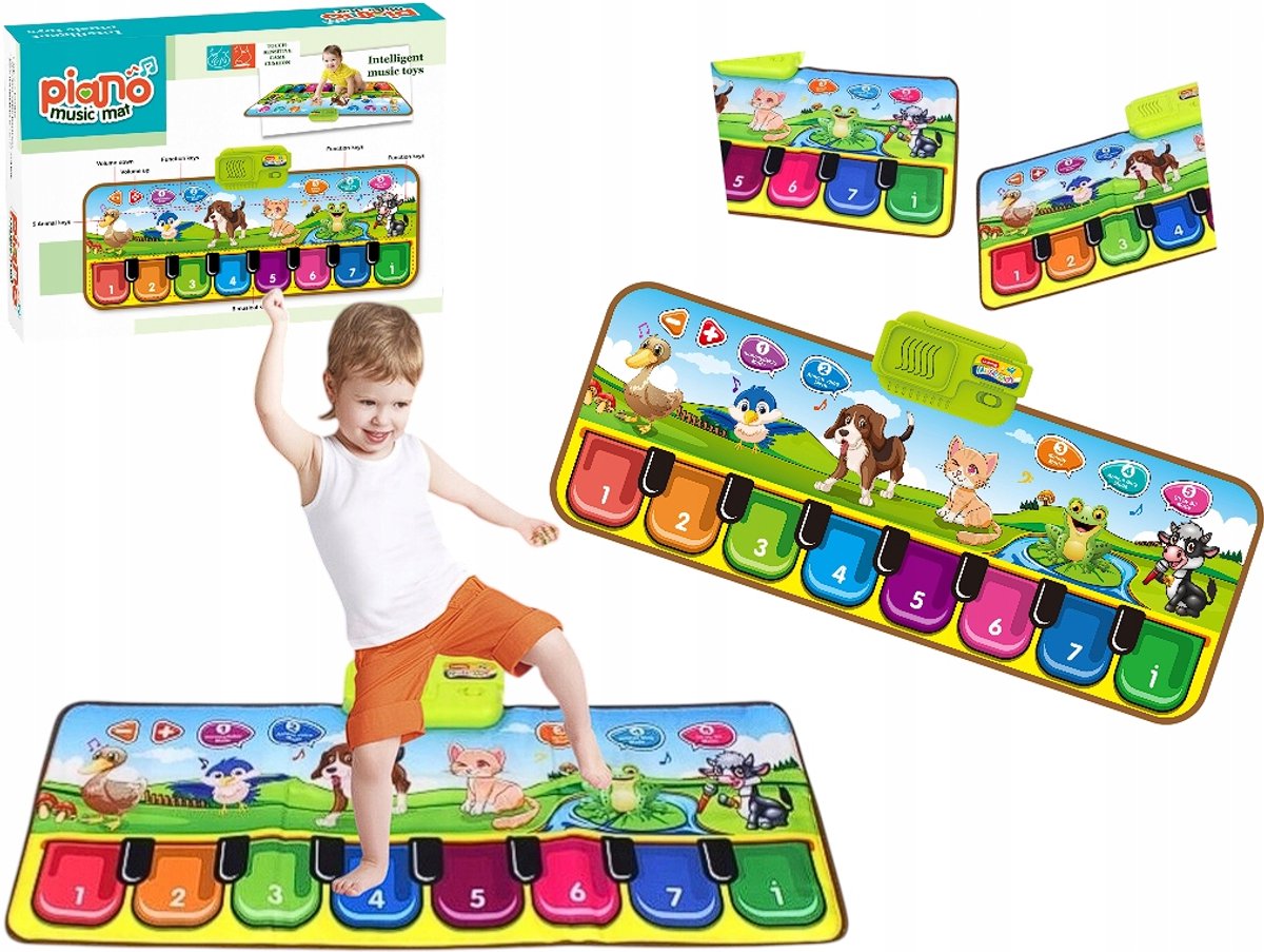 Interactieve Muziekmat met Dierengeluiden en Toetsen voor Kinderen