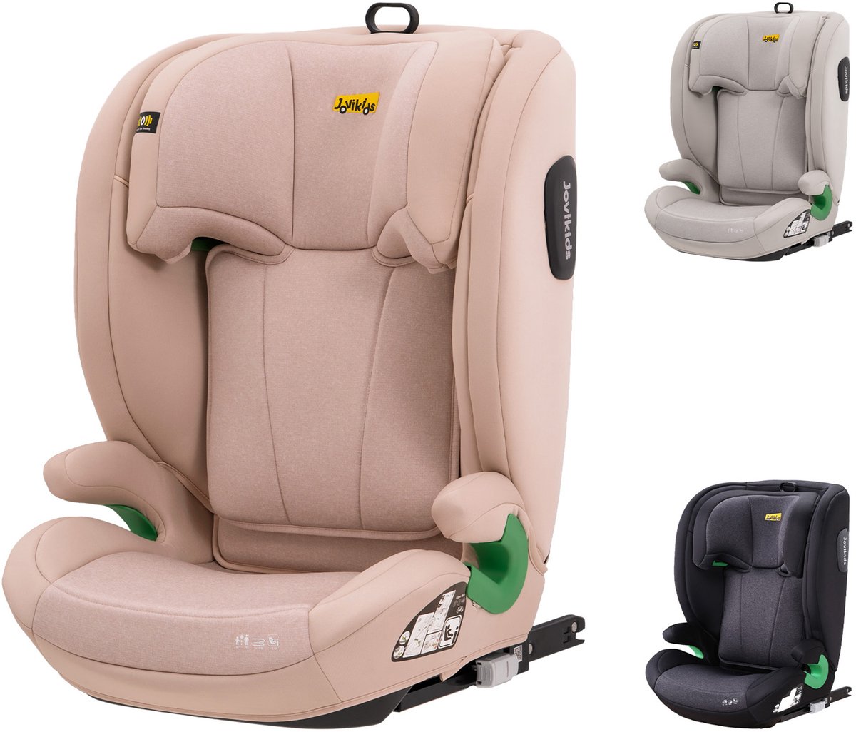 TEKROA® kinderautostoel voor kinderen van 3,5 tot 12 jaar (100-150 cm), met verstelbare rugleuning, hoofdsteun en zijdelingse botsbescherming