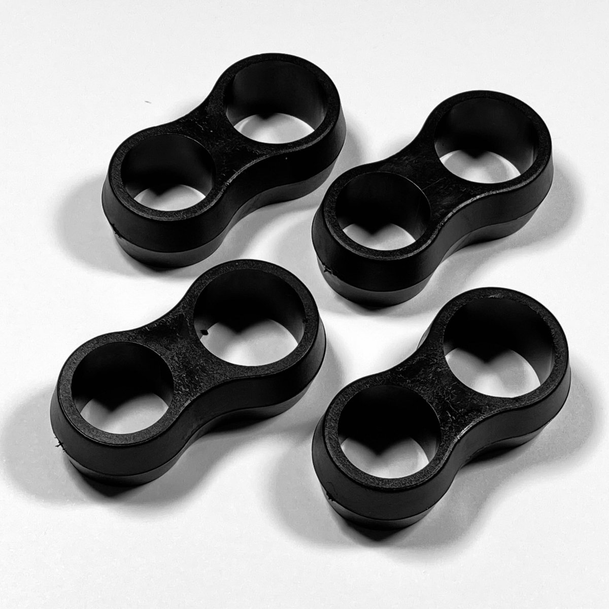 4x Deurklink buffers - Deurstoppers deurklink - Muurbeschermer - Deurgreepbuffer - Door handle bumper - Zonder boren - Zwart - Flexibel - Jonyx