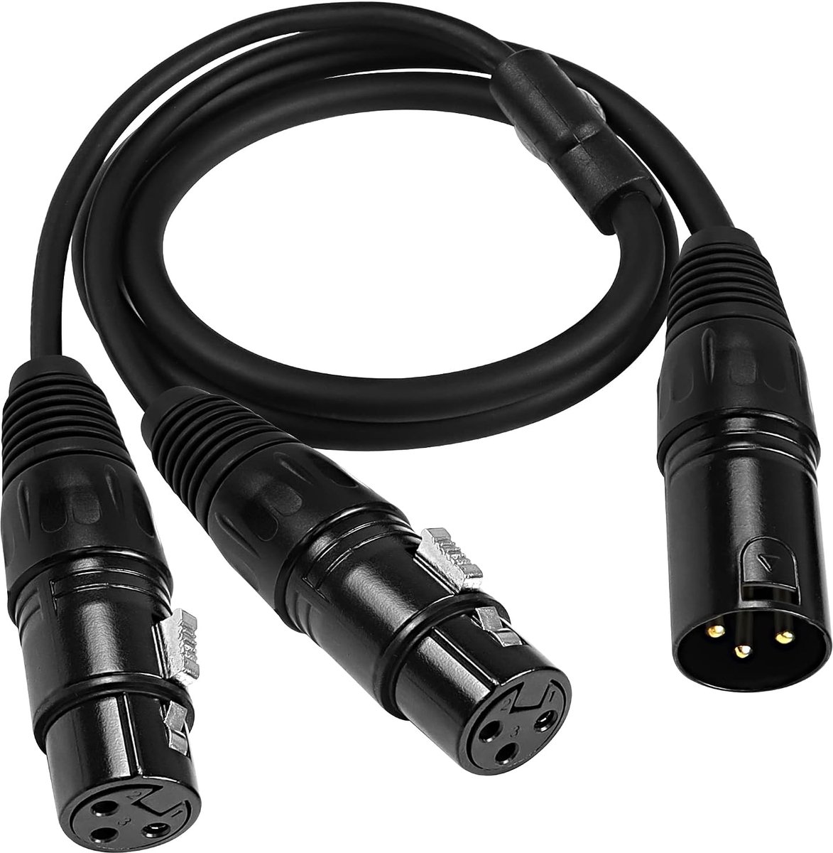 MEIRIYFA XLR Splitter Cable 1 Bus to 2 Plugs Microphone Cable, 3 Pins to Dual Patch Symmetric Y Microphone Audio - ShopVlot