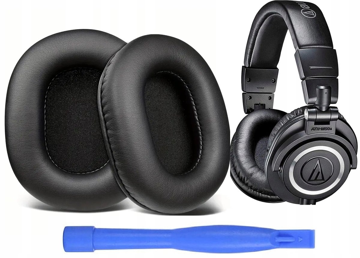 Oorkussens voor Audio-Technica ATH-M50x M40x M30x MSR7 - Zwart
