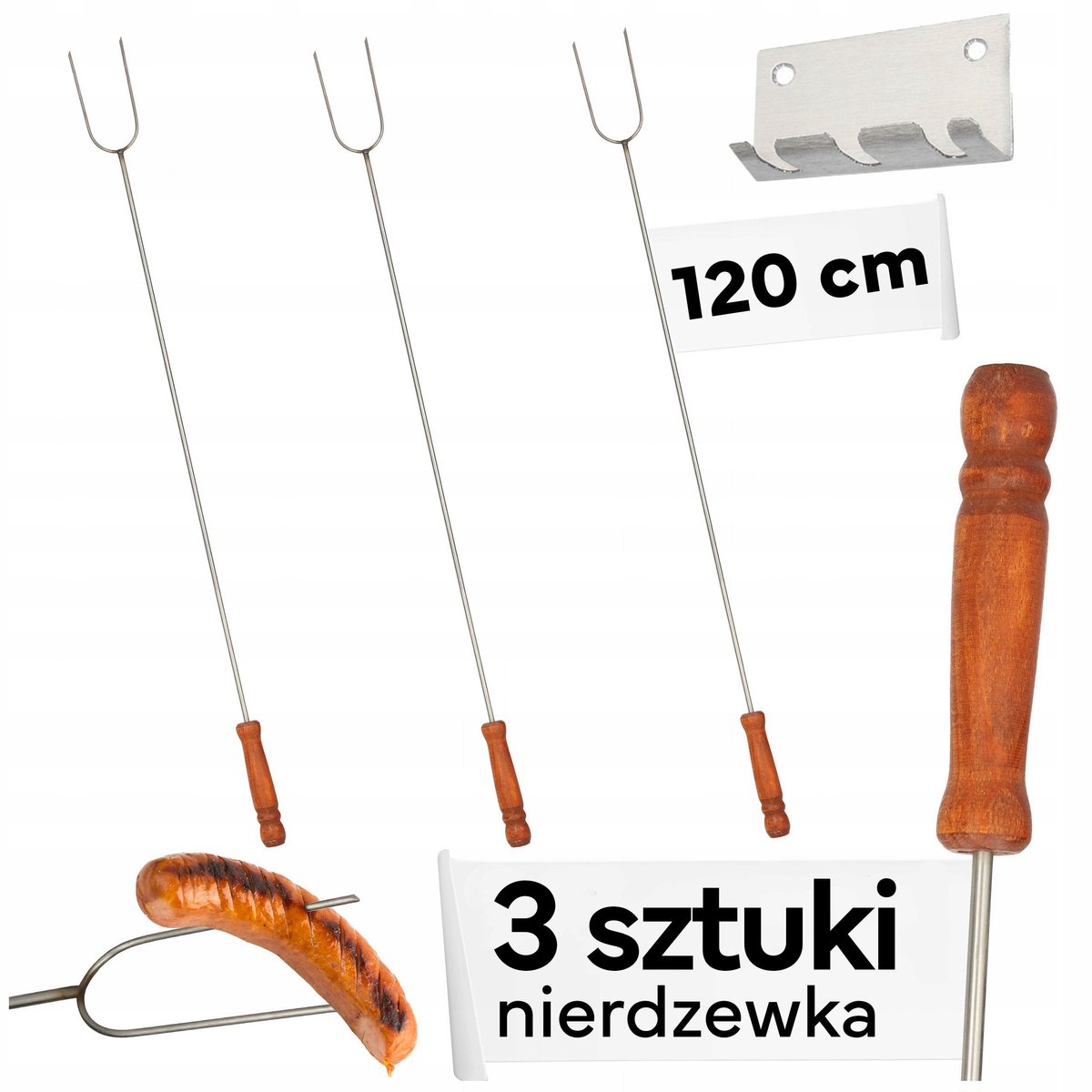 3x RVS Vuurkorf Vorken 120 cm - Inclusief Gratis Houder