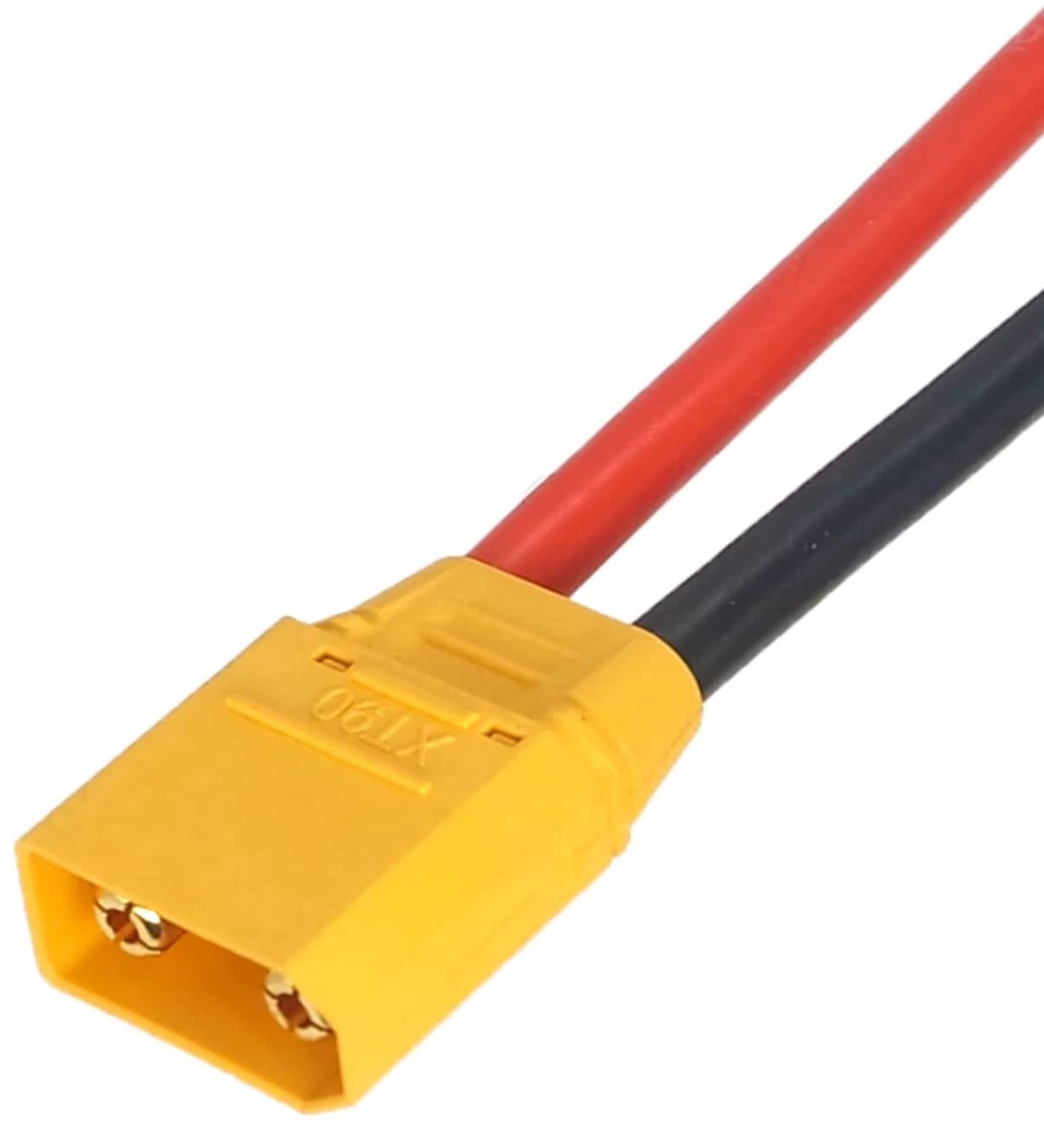 XT90H Premium Lipo Battery Charging Cable 2 x 4mm Banana Plug to XT90 Male 2 Pin 90A High Current Model Making - ShopVlot