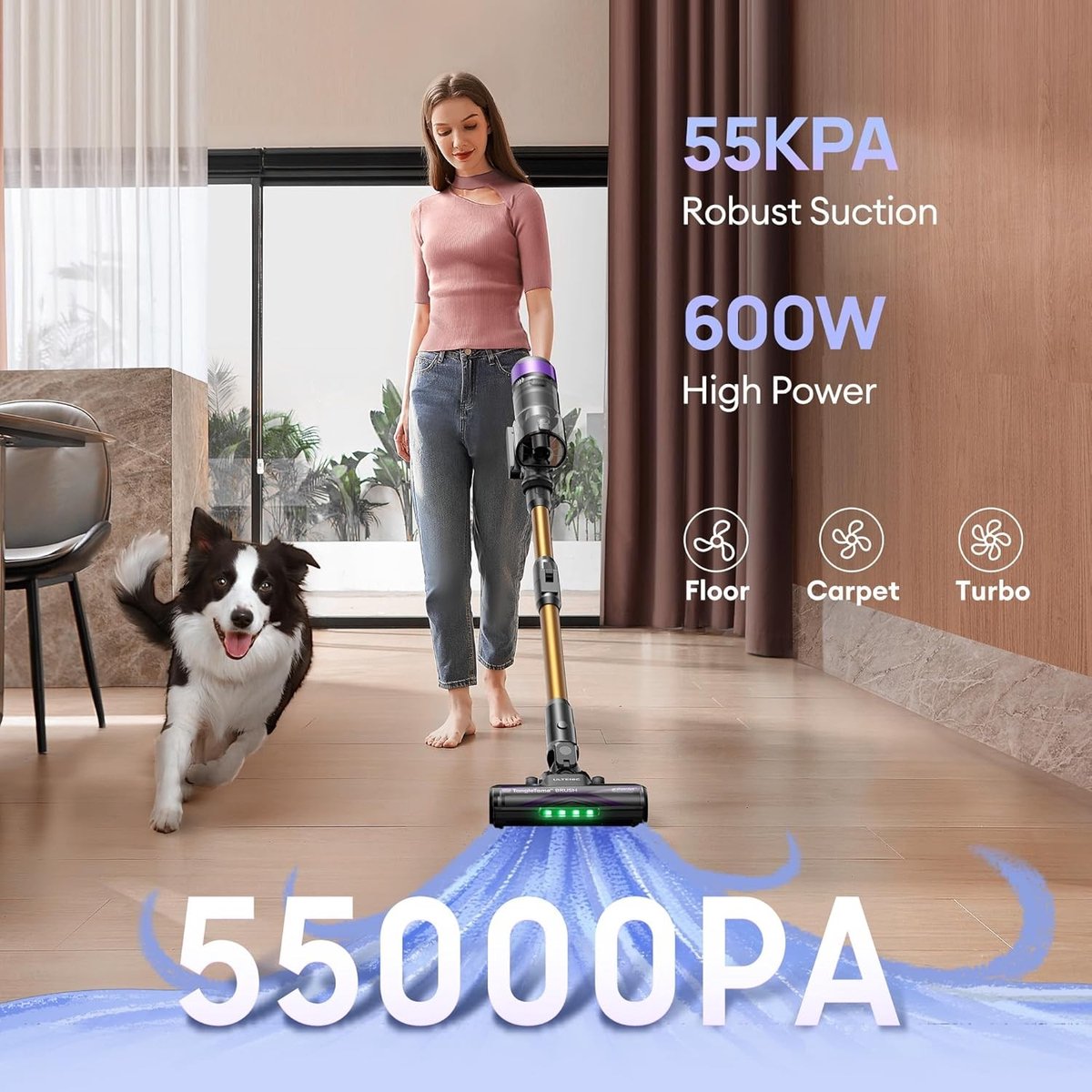 Draadloze Stofzuiger - Geen Kleur - Geen Afmetingen - Met GreenEye-technologie en Opvouwbare Buis - Voor Huishoudens met Huisdieren