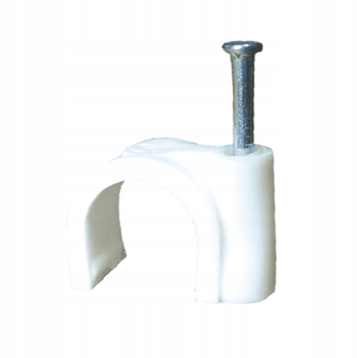 Ronde kabelklem met nagel, 22 mm, wit, 100 stuks