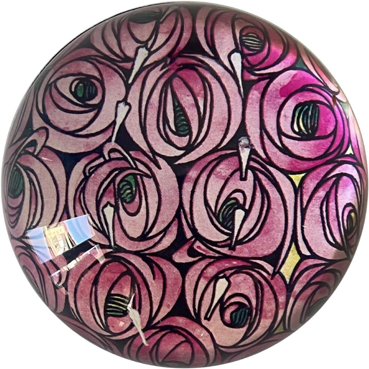 Parastone Museum Collection Mackintosh Rose paperweight made of glass, curved - ShopVlot