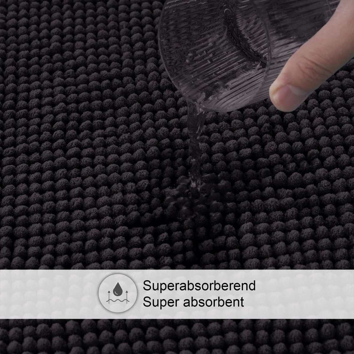 Badmat 70x120 cm - Soft Chenille - Anti-slip - Super absorberend voor badkamer - ShopVlot