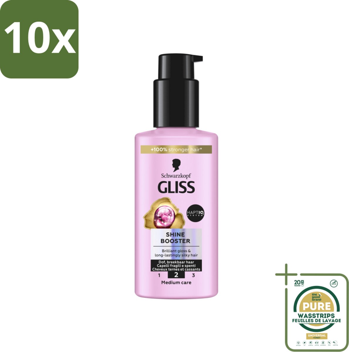 10 x Gliss - Haarserum - Liquid Silk Shine Booster - Fruitige Geur - 100 ml - Grootverpakking - Haarverzorging - Haarschijn - Haarherstel - Haarverzorging Serum - Haarherstel Serum