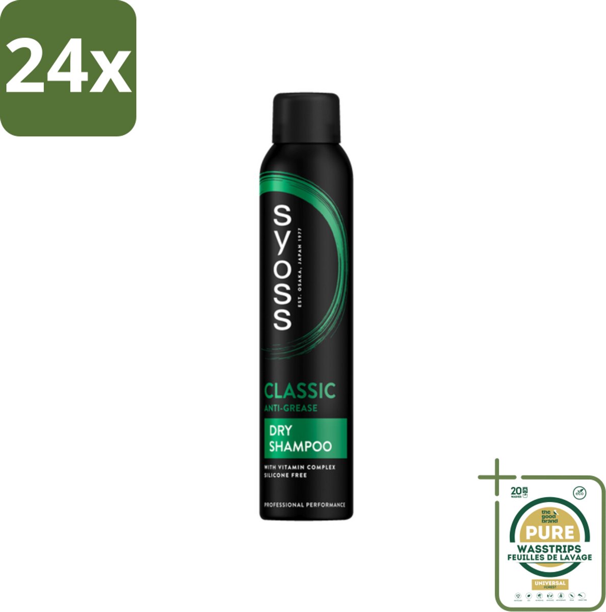 SYOSS - AntiGrease Droogshampoo - Shampoo - Langdurige Styling - 200ml - Voordeelverpakking - 24 stuks - Vetvrije Haar - Fris Haar