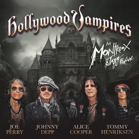 Hollywood Vampires - Joe Perry, Johnny Depp, Alice Cooper, Tommy Henriksen - At Montreux Jazz Festival