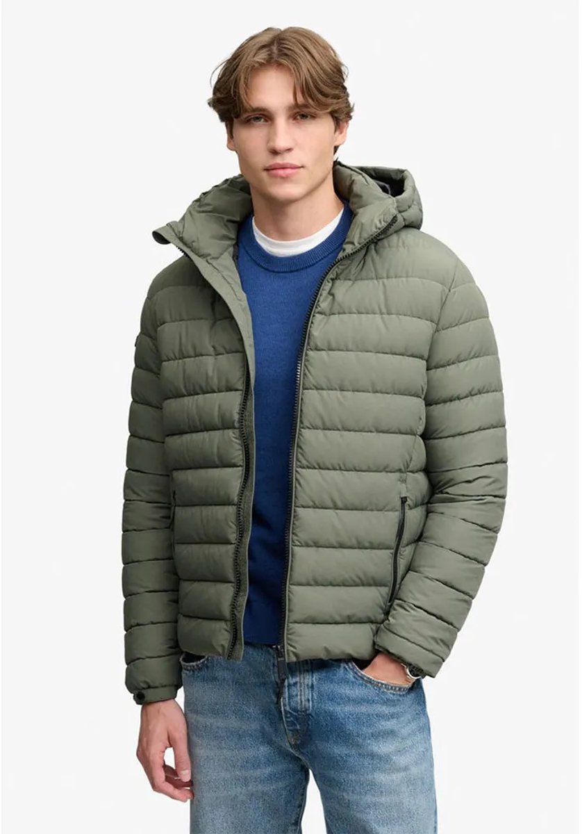 Superdry - Fuji Midweight Gewatteerde Jas Met Capuchon - Heren - Gewatteerde jassen