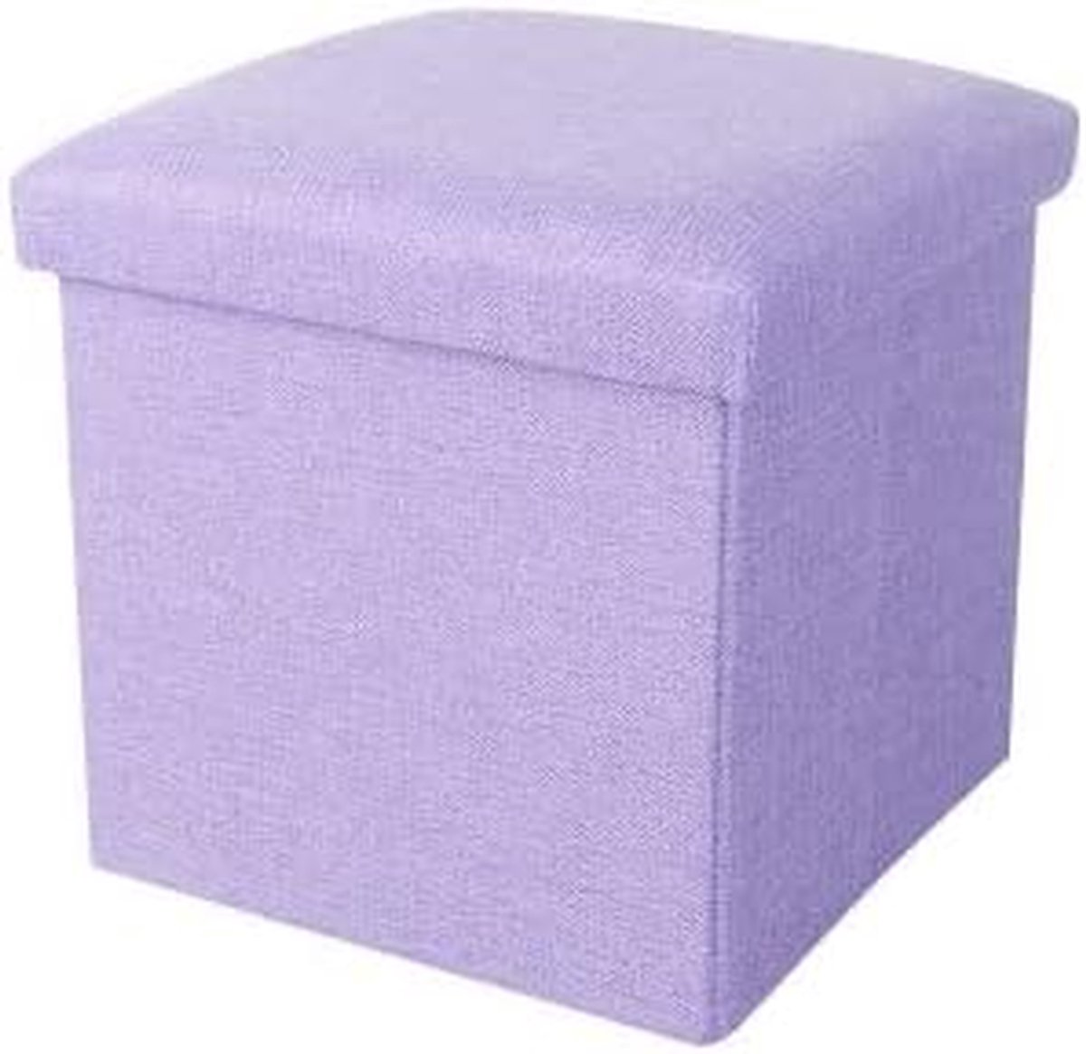 Opbergkruk - Voetenbank Kruk - Extra Zitmogelijkheid - Opvouwbaar Design - 30x30x30 cm - Bruin