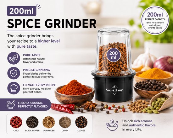 Swiss Haus® BL1815 Blender - 500W - 1.5L Glazen kan - Smoothie maker & Grinder - 2 Snelheden + Pulse - RVS Messen - Vaatwasbestendig - BPA Vrij - Paars van Merkloos — afbeelding 4