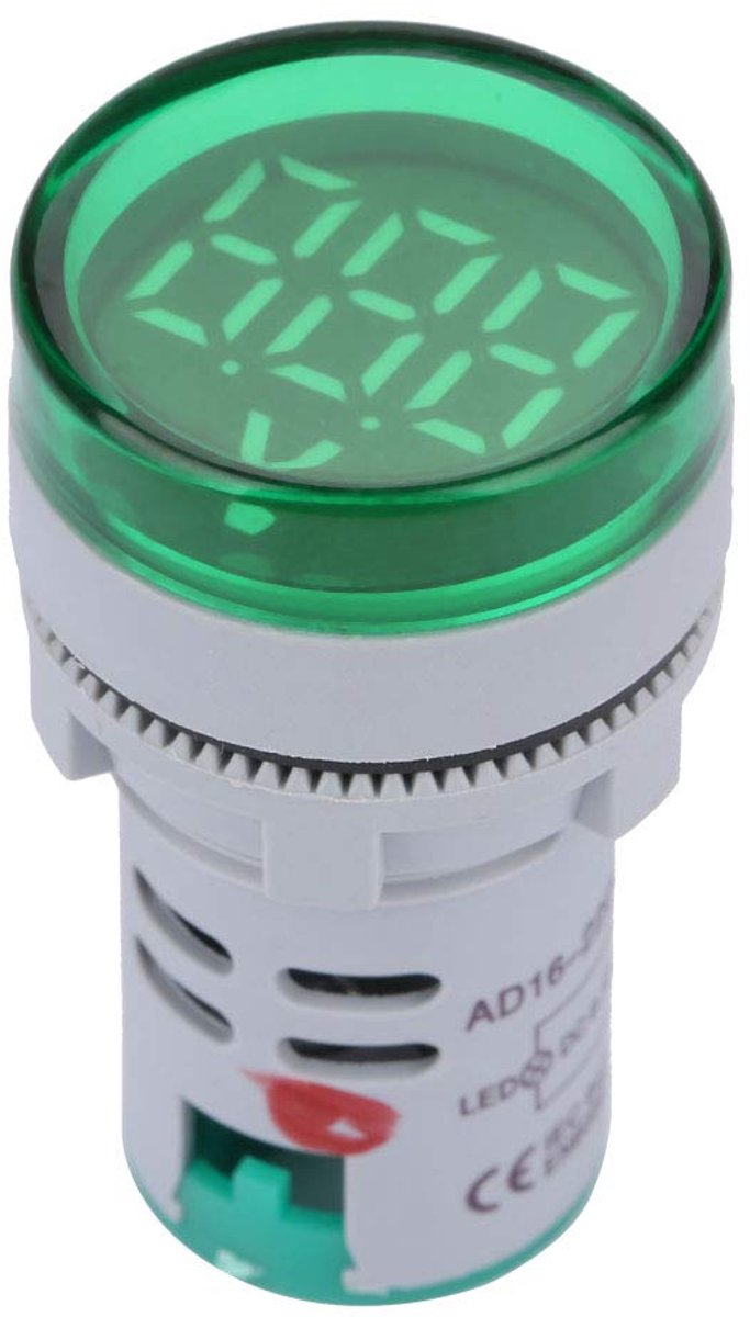 Digitale Voltmeter - Spanningsmeter LED-display - Spanning Controleren - Duidelijke Aflezing - 6-100V - Groen