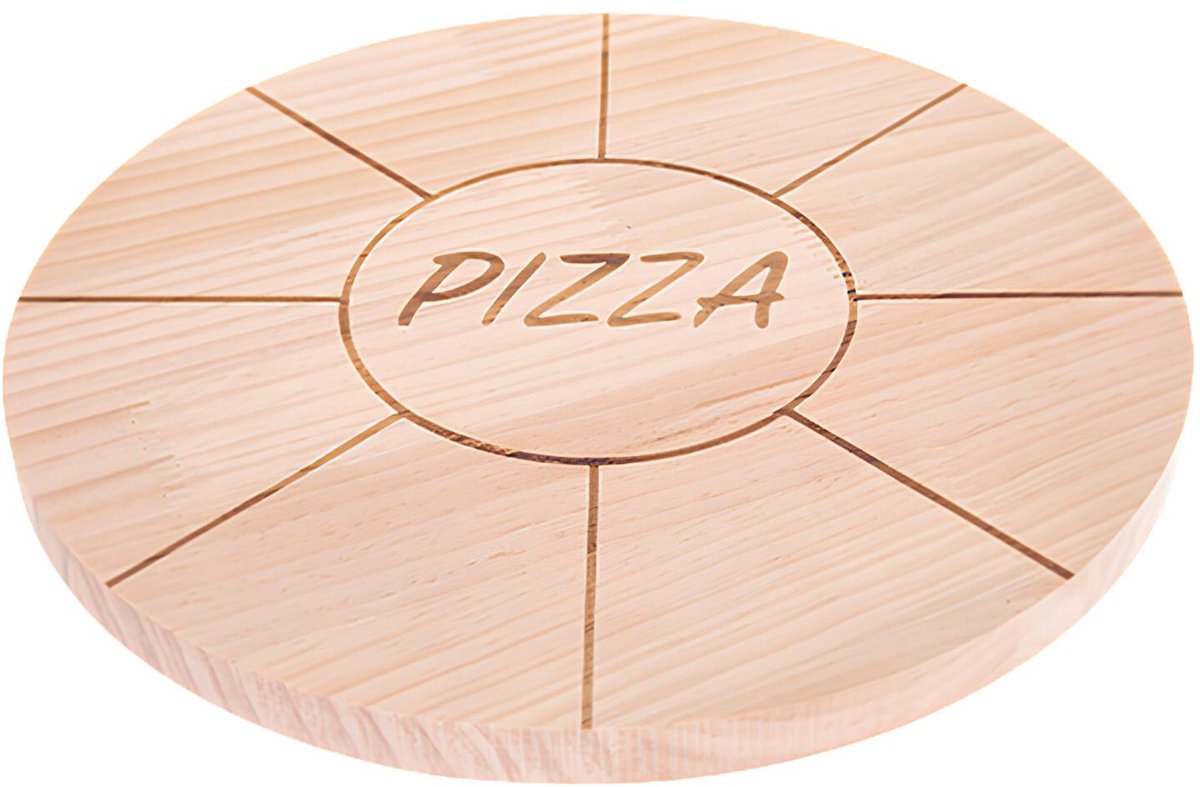 Alessandro Pizza serveerplank - bamboe - D33 cm - snijplank / keukenhulpje