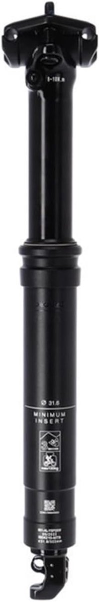 Verstelbare Zadelpen - Dropper post - Fietsen - Interne kabelgeleiding - Ø316mm/402mm - Zwart