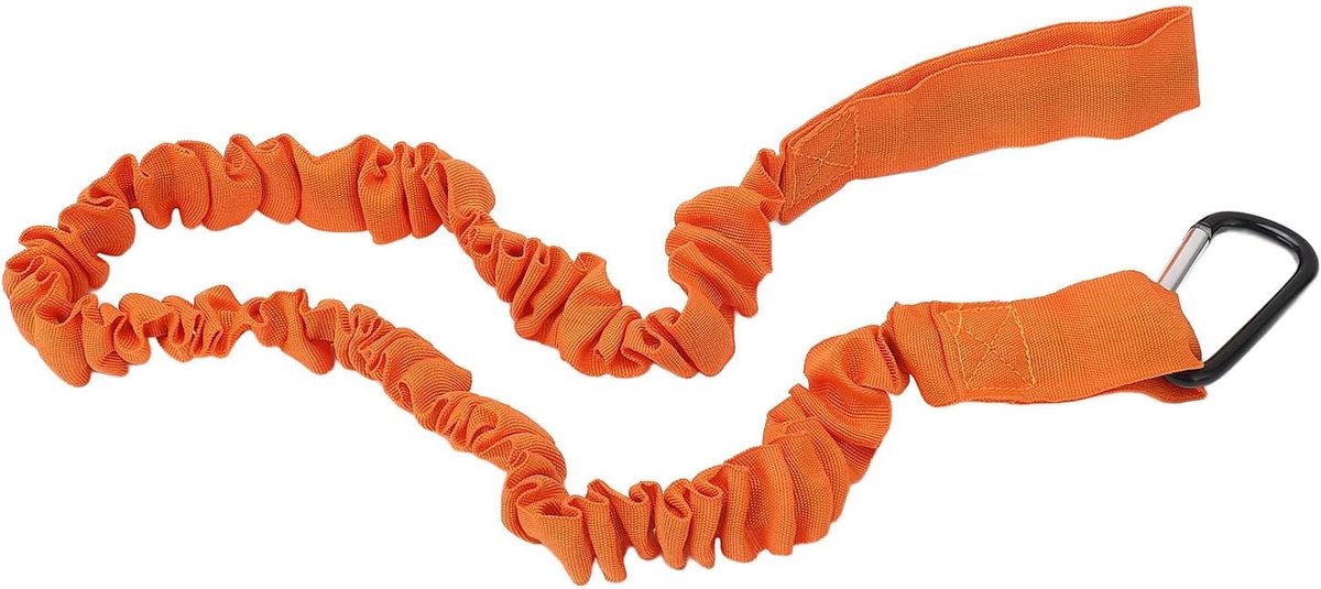 Kajak Peddel Lijn - Peddel Touw - Veilig Varen - Opgerold Nylon - Compact Ontwerp - Oranje