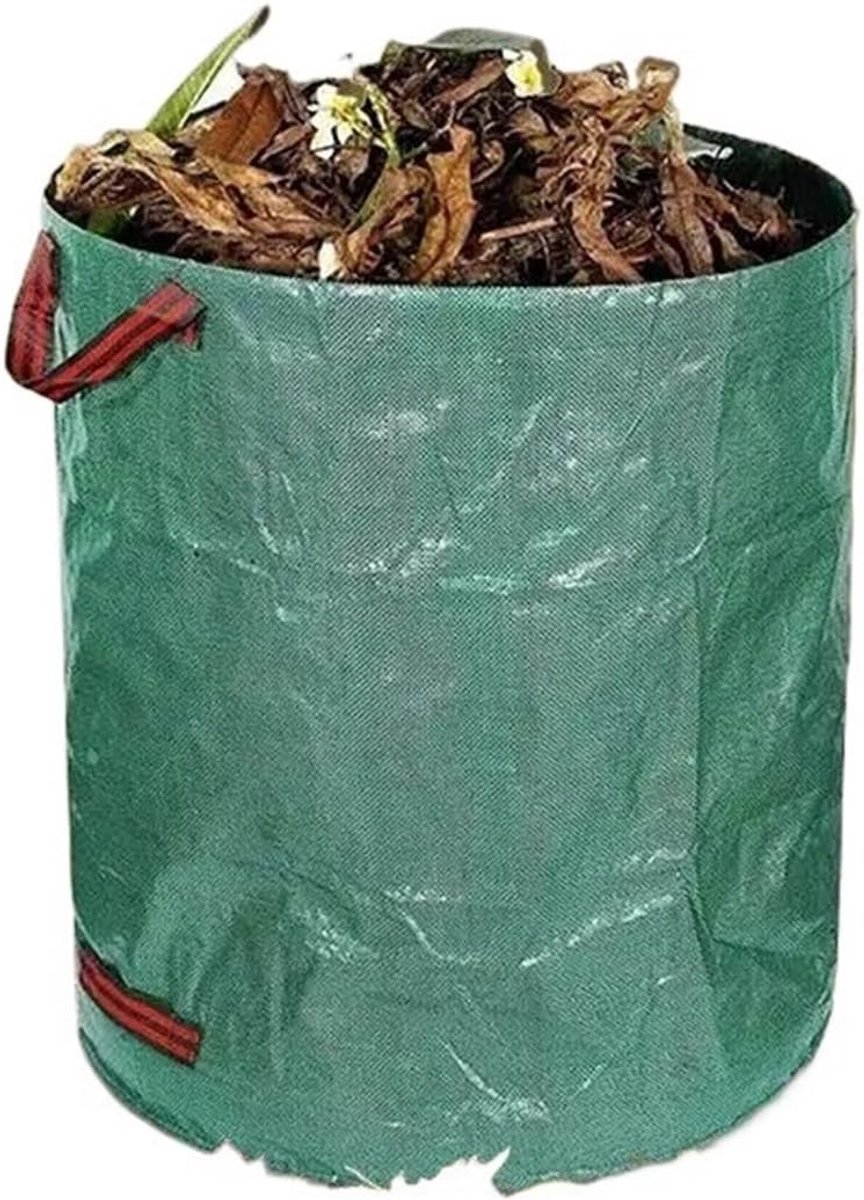 Tuinafvalzakken Herbruikbaar - Opbergzakken Compost - Afval Verzamelen - Robuust Waterdicht Materiaal - Tot 500 Liter - Groen