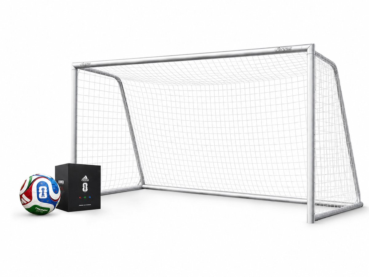 Avyna Voetbaldoel Aluminium 300x200 cm Professioneel + adidas WK 2026 Trionda League Box Voetbal – KNVB Goedgekeurd – Inclusief Net – Bundelactie